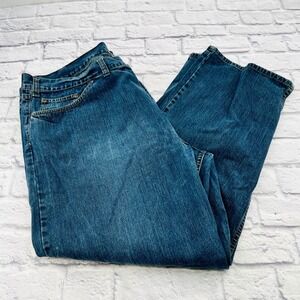 Axist Mens Relaxed Fit Straight Leg Jeans Blue Medium Wash 48x32 Cotton